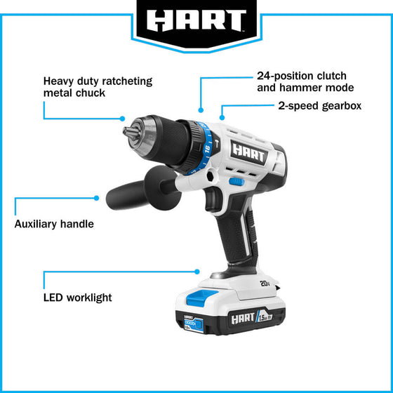 20V 1/2" Cordless Hammer Drill Kit