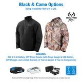 20V Cordless Heated Camo Jacket Kit